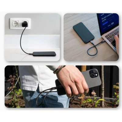 Καλώδιο Buddi Flex Φόρτισης & Μεταφοράς Δεδομένων Type-C σε Lightning 30cm 20W 5 Έτη Εγγύηση - Black (8719246446061)