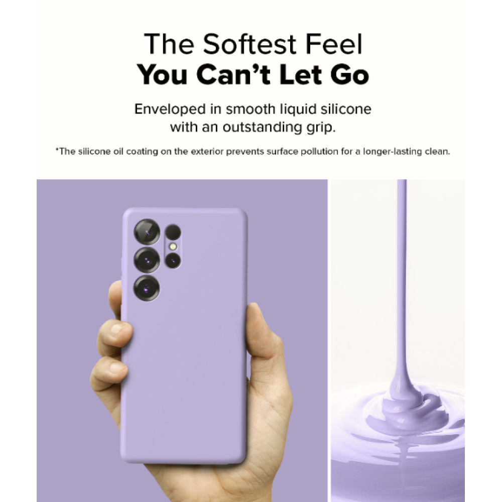 Θήκη Samsung Galaxy S25 Ultra Ringke Silicone Magnetic Ανθεκτική Σιλικόνης με MagSafe - Lavender (8800274969292)