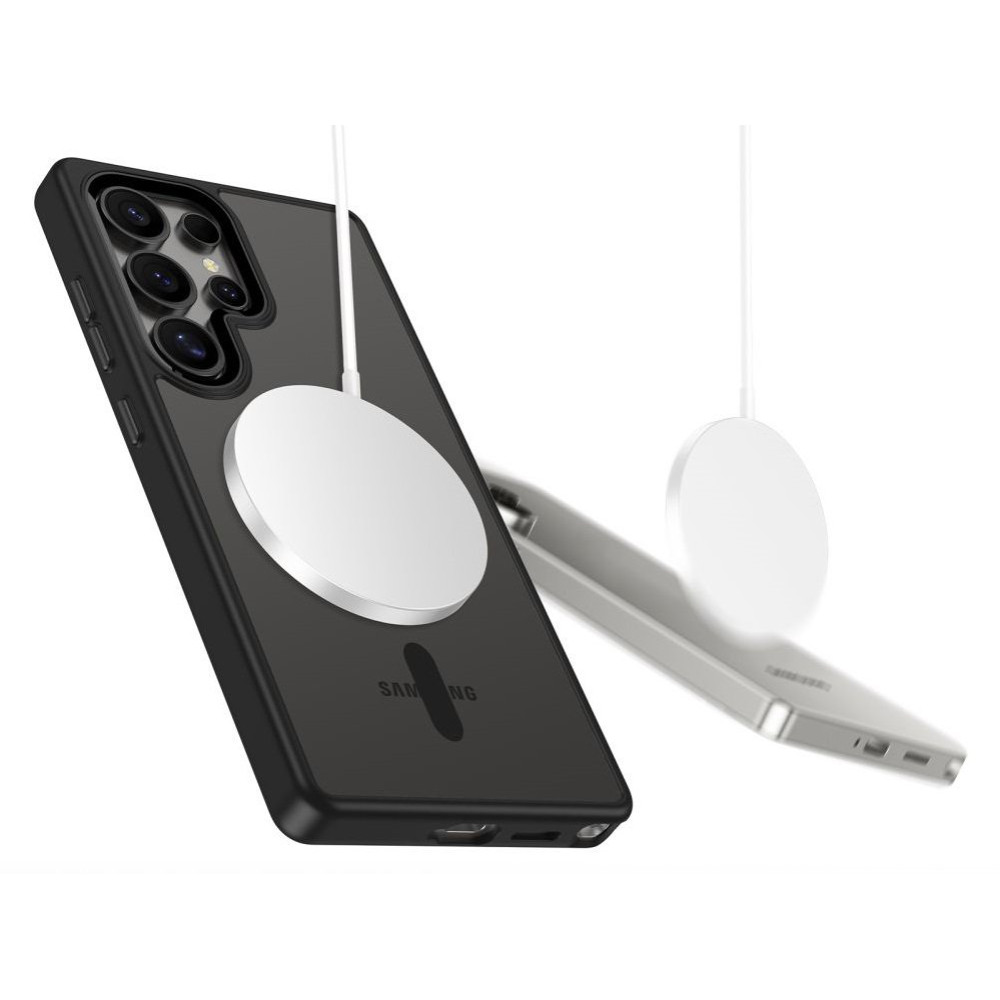 Θήκη Samsung Galaxy S25 Ultra Tech-Protect MagMat Σκληρή Διάφανη με MagSafe - Black / Clear (5906302322732)