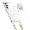 Θήκη Samsung Galaxy S25 Ultra Tech-Protect FlexAir Chain Σκληρή Διάφανη με MagSafe & 2 x Αποσπώμενα Λουράκια Λαιμού - Black / Taupe (5906302360031)
