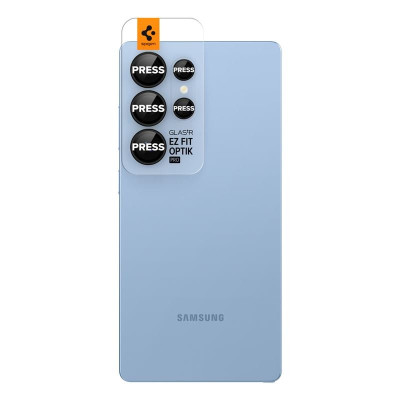 Tempered Glass Samsung Galaxy S25 Ultra Spigen GLAS.tR EZ Fit OPTIK Pro HD Camera Lens Protector Αντιχαρακτικό Γυαλί Προστασίας για Φακό Κάμερας 2 Τεμάχια - Black (AGL09084)