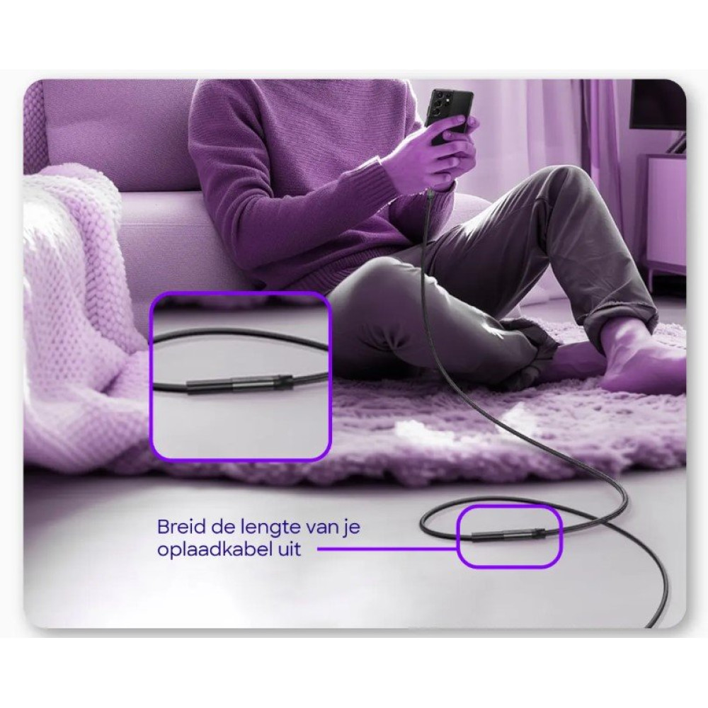 Καλώδιο Buddi Flex Extension Cable Επέκτασης USB-A (Male) σε USB-A (Female) 15W 450cm 5 Έτη Εγγύηση - Black (8719246459542)