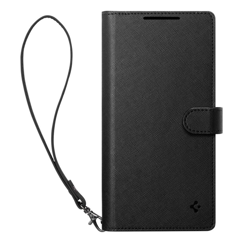 Θήκη Samsung Galaxy S25 Ultra Spigen Wallet S Πορτοφόλι με Αποσπώμενο Λουράκι Χειρός - Black (ACS09124)