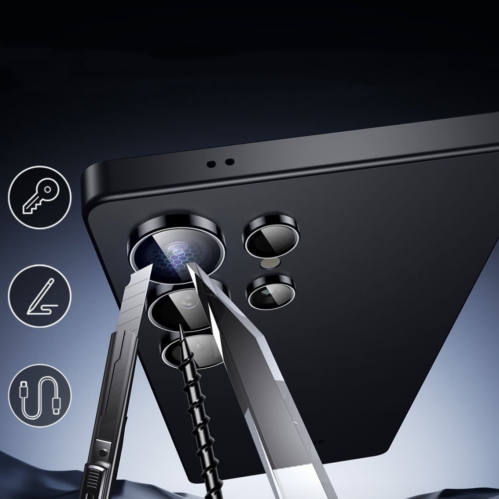 Tempered Glass Samsung Galaxy S25 Ultra ESR Armorite Camera Lens Protectors Αντιχαρακτικό Γυαλί Προστασίας για Φακό Κάμερας - Black (4894240252482)