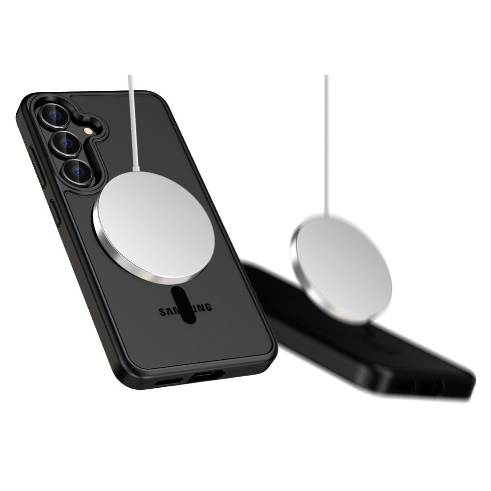 Θήκη Samsung Galaxy S25 Tech-Protect MagMat Σκληρή Ημιδιάφανη με MagSafe - Matte Black (5906302322091)