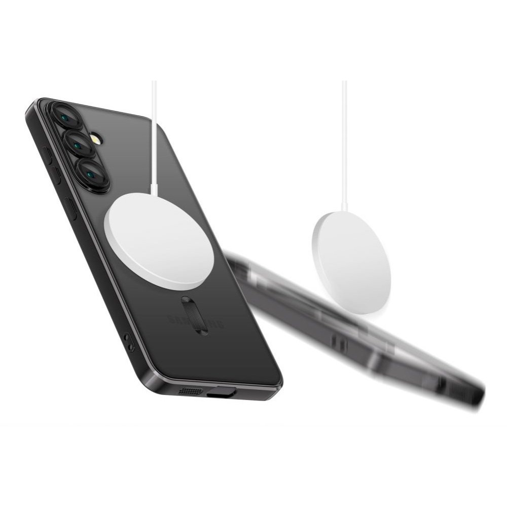 Θήκη Samsung Galaxy S25 Plus Tech-Protect MagFlex Διάφανη Σιλικόνης με MagSafe - Shiny Black (5906302360482)