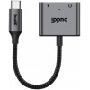 Αντάπτορας Buddi Ease Type-C (Male) σε 1 x 3.5mm Jack Aux (Female) / 1 x Type-C (Female) 60W 5 Έτη Εγγύηση - Grey (8719246459290)