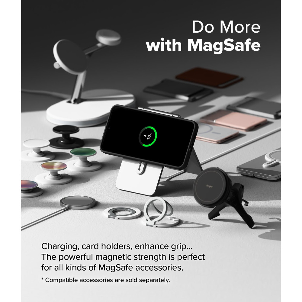 Θήκη Samsung Galaxy S25 Plus Ringke Silicone Magnetic Ανθεκτική Σιλικόνης με MagSafe - Black (8800274968783)