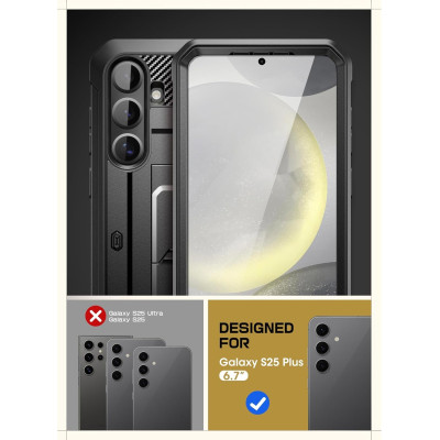 Θήκη Samsung Galaxy S25 Plus Supcase Unicorn Beetle Pro Set Ανθεκτική Full Body 360° με KickStand - Black (843439156456)