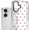 Θήκη iPhone 16 HappyCase Joy Διάφανη Σκληρή με MagSafe - Love Hearts (8719246462191)