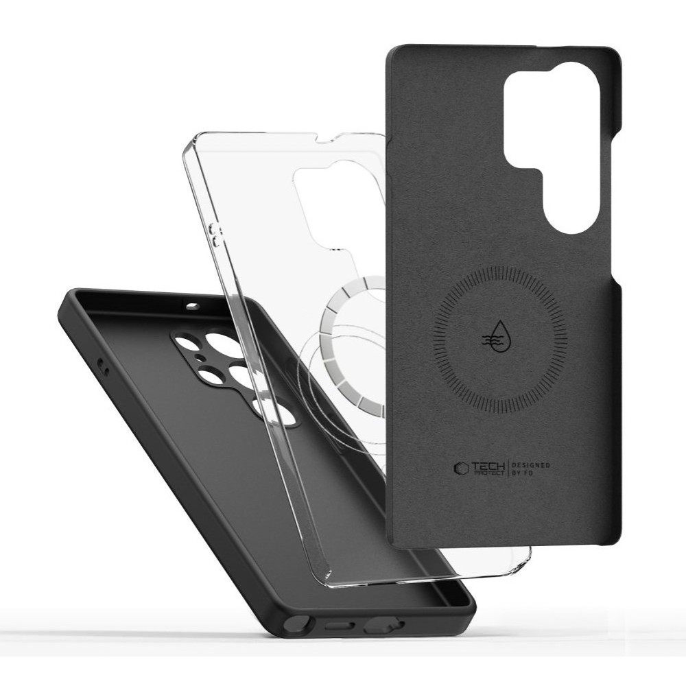 Θήκη Samsung Galaxy S25 Ultra Tech-Protect Liquid Silicone Σκληρή με MagSafe - Black (5906302322480)