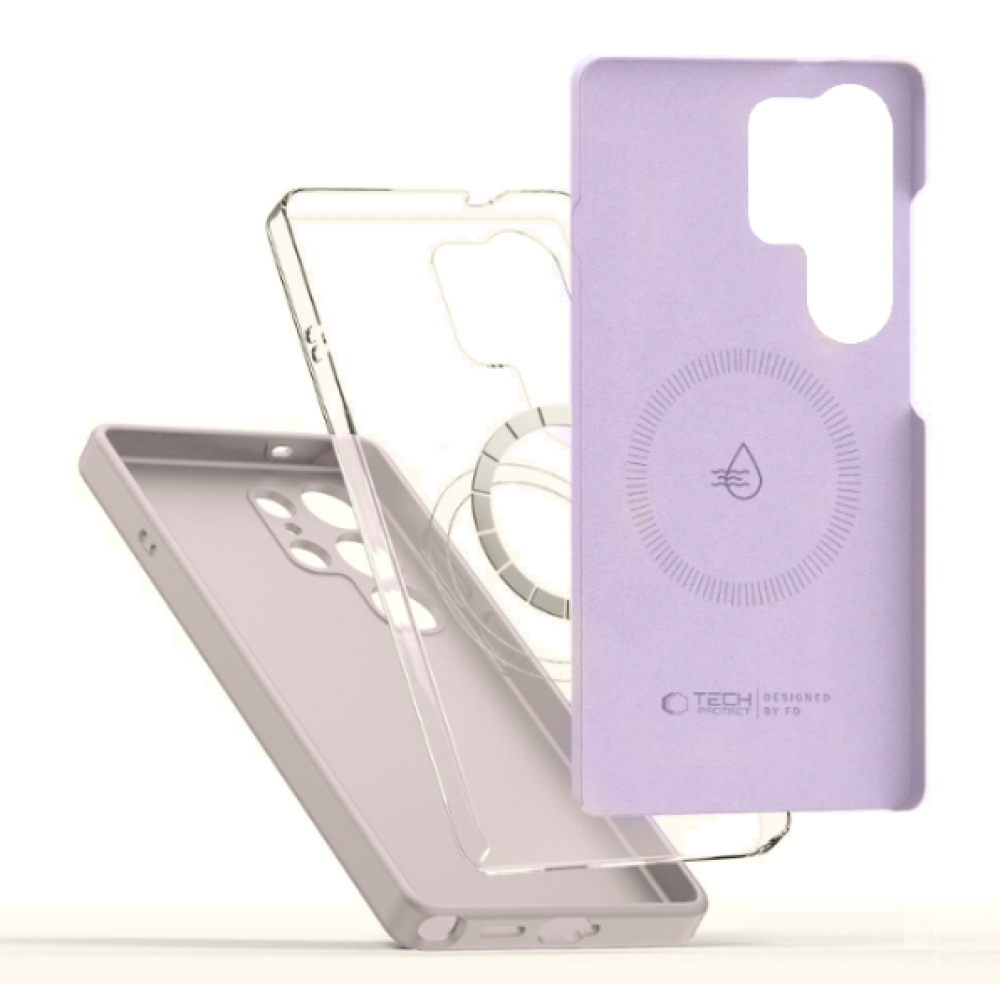 Θήκη Samsung Galaxy S25 Ultra Tech-Protect Liquid Silicone Σκληρή με MagSafe - Mauve (5906302322473)