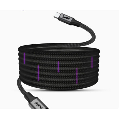 Καλώδιο Type-C Buddi Ease σε Type-C Μαγνητικό για Φόρτιση & Μεταφορά Δεδομένων 100cm 60W 5 Έτη Εγγύηση - Black (8719246459191)