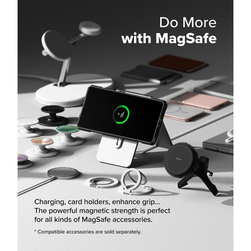 Θήκη Samsung Galaxy S25 Ultra Ringke Rugged Gear Magnetic Ανθεκτική Σιλικόνης με MagSafe - Black (8800274969414)