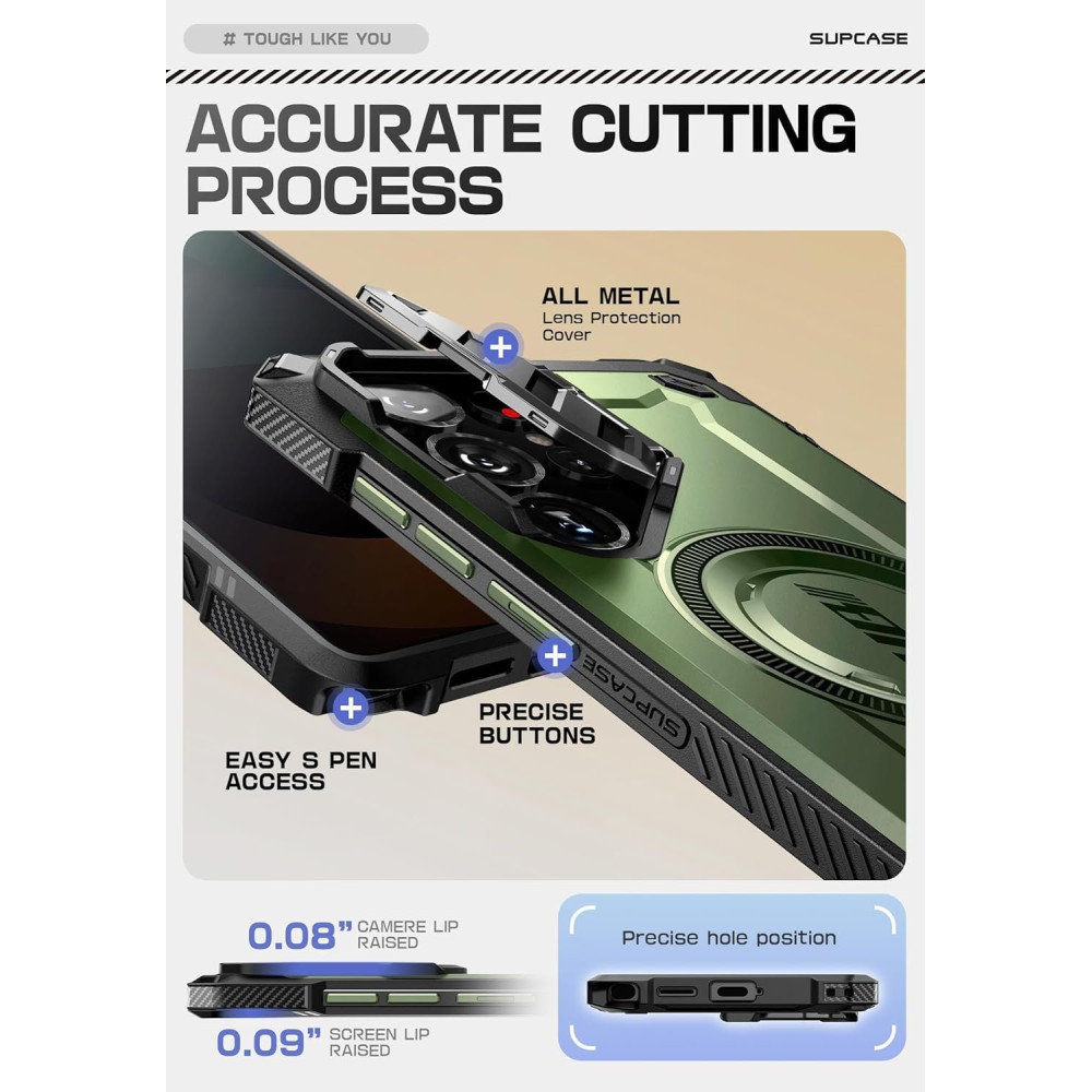 Θήκη Samsung Galaxy S25 Ultra Supcase Unicorn Beetle XT Mag Ανθεκτική MagSafe με Μεταλλικό Κάλυμμα για την Κάμερα - Guldan (843439156616)