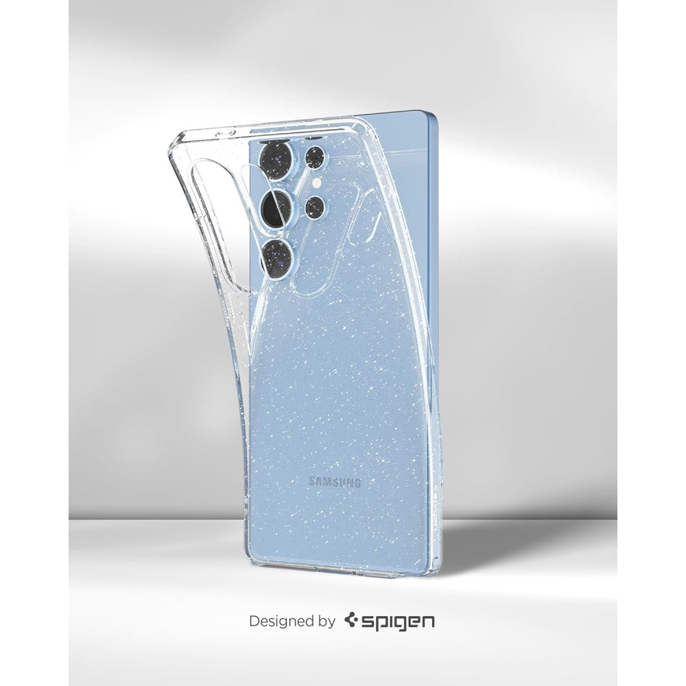 Θήκη Samsung Galaxy S25 Ultra Spigen Liquid Crystal Glitter Σιλικόνης - Crystal Quartz (ACS08950)