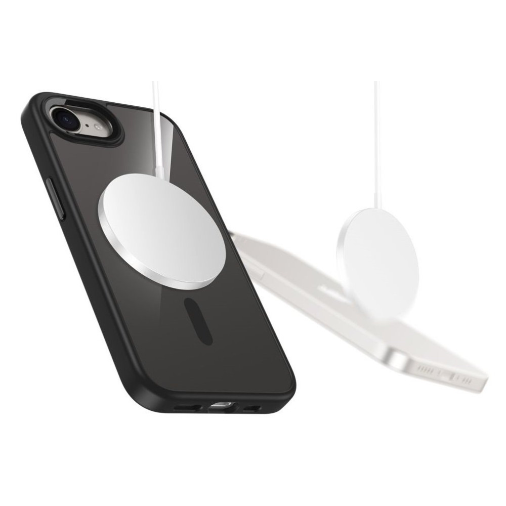 Θήκη iPhone 16e Tech-Protect MagMat Σκληρή Διάφανη με MagSafe - Black / Clear (5906302360253)