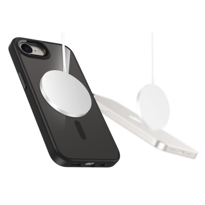 Θήκη iPhone 16e Tech-Protect MagMat Σκληρή Διάφανη με MagSafe - Black / Clear (5906302360253)