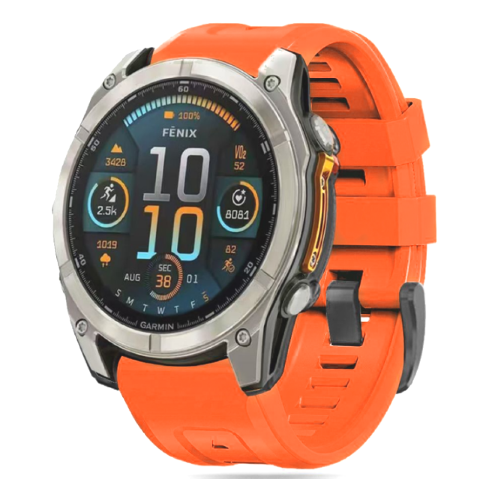 Λουράκι Garmin Fenix 3/5X/3HR/5X Plus/6X/6X Pro/7X/8 (51mm) Tech-Protect Silicone Σιλικόνης - Orange (5906302376872)