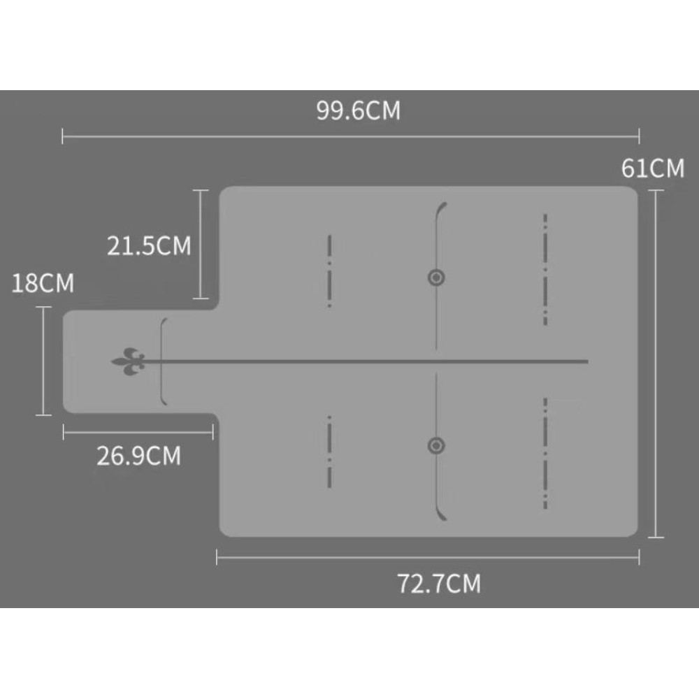 Στρώμα Γυμναστικής MotivationPro Reformer Pilates Yoga Mat 99.6 x 61cm - Grey (021281216263)