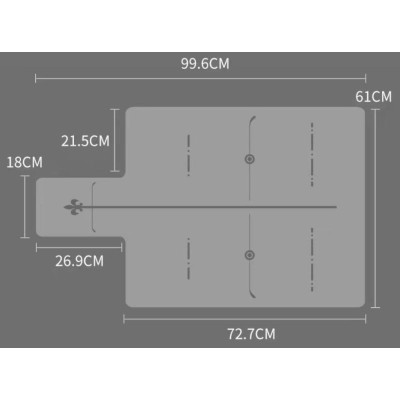 Στρώμα Γυμναστικής MotivationPro Reformer Pilates Yoga Mat 99.6 x 61cm - Black (021281216256)