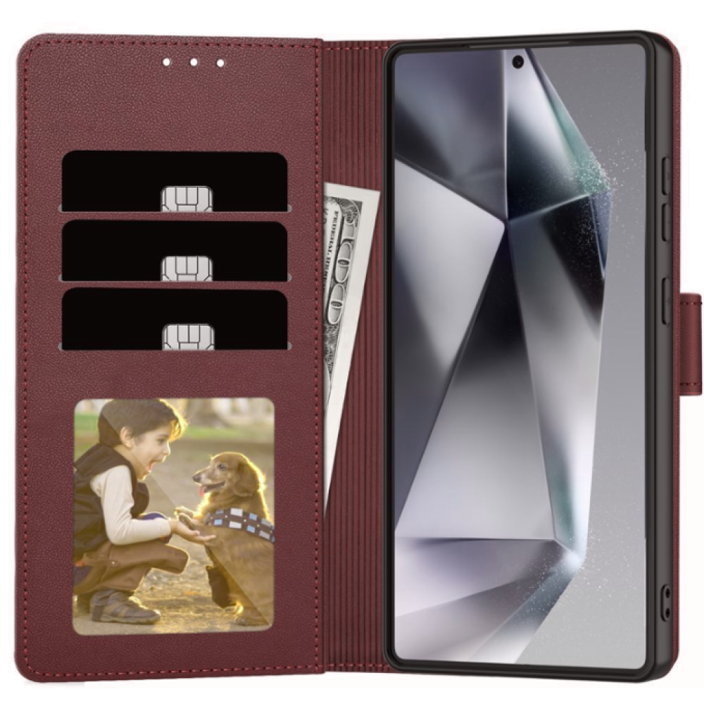 Θήκη Xiaomi Redmi Note 14 Pro 5G / Poco X7 Tech-Protect Wallet Πορτοφόλι - Mulberry (5906302361564)