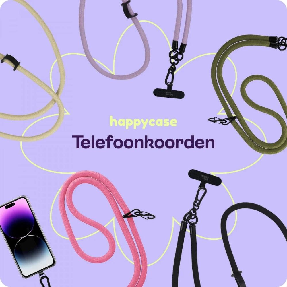 Ένθετο Στήριξης HappyCase Universal Nylon Pad Βάση Στήριξης για Λουράκια Κινητών / Smartphones - Black (8719246460920)