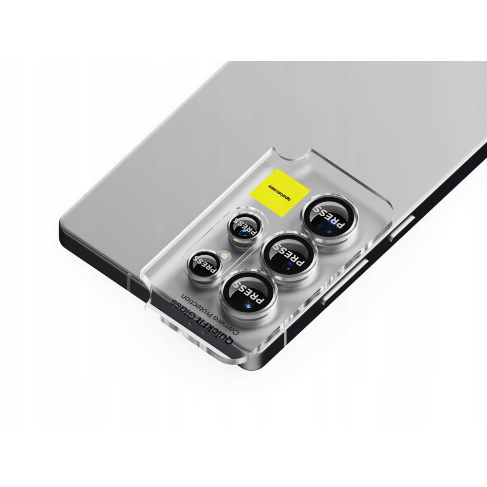 Tempered Glass Samsung Galaxy S25 Ultra Spacecase QuickFit Camera Glass Αντιχαρακτικό Γυαλί Προστασίας για Φακό Κάμερας 2 Τεμάχια - Silver (5905719118136)