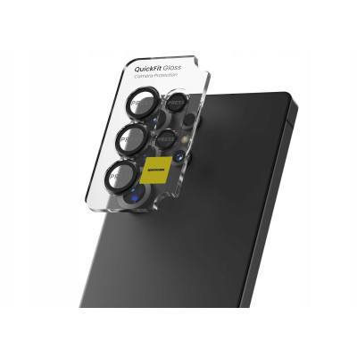 Tempered Glass Samsung Galaxy S25 Ultra Spacecase QuickFit Camera Glass Αντιχαρακτικό Γυαλί Προστασίας για Φακό Κάμερας 2 Τεμάχια - Black (5905719117672)
