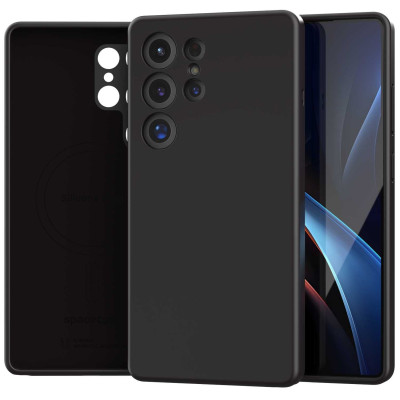 Θήκη Samsung Galaxy S25 Ultra Spacecase Silicone Magnetic Case Σιλικόνης με MagSafe - Black (5905719114213)