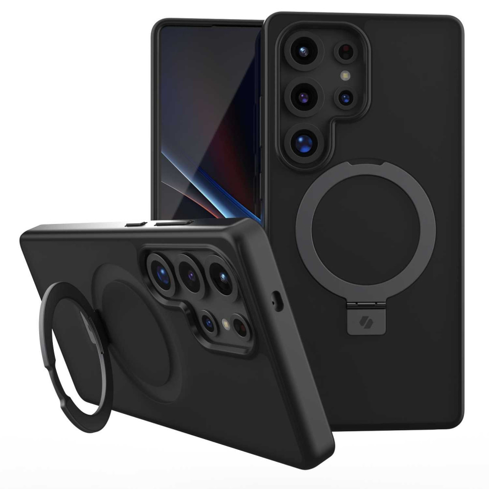 Θήκη Samsung Galaxy S25 Ultra Spacecase Ring Pro Mag Σκληρή με MagSafe & KickStand - Black (5905719114107)