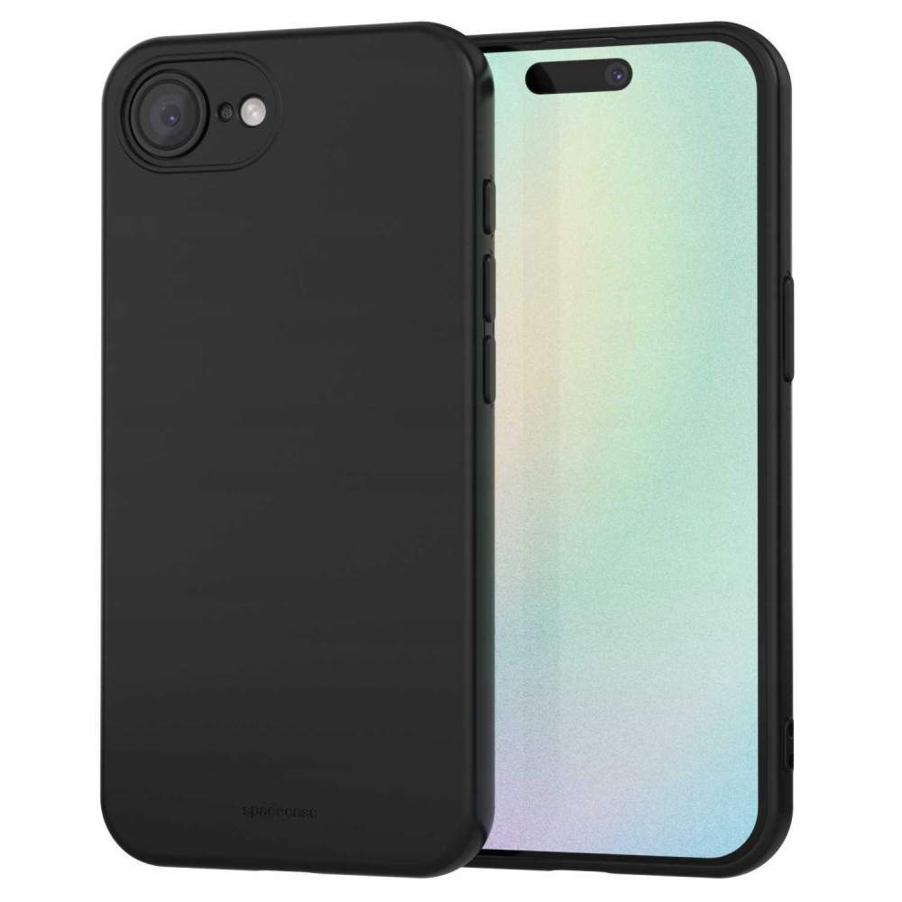 Θήκη iPhone 16e Spacecase Silicone Case Σιλικόνης - Black (5905719117887)