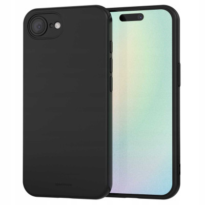 Θήκη iPhone 16e Spacecase Silicone Case Σιλικόνης - Black (5905719117887)