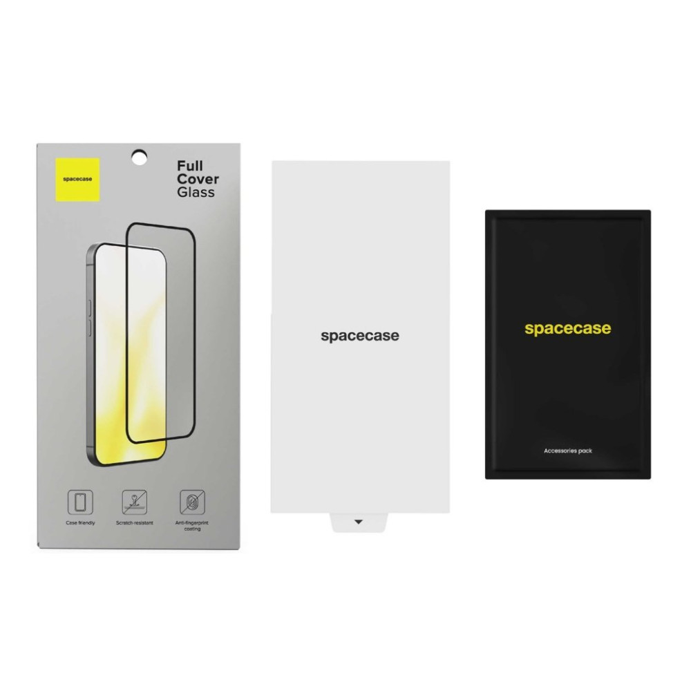 Tempered Glass Samsung Galaxy S25 Ultra Spacecase Full Cover Glass Full Face Αντιχαρακτικό Γυαλί Προστασίας Οθόνης - Black (5905719117696)