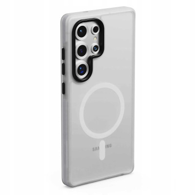 Θήκη Samsung Galaxy S25 Ultra Spacecase Hybrid Fusion Mag Ημιδιάφανη Σκληρή με MagSafe - Frost Clear (5905719114336)