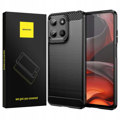 Θήκη Motorola Moto G15 / G15 Power Spacecase Carbon Σιλικόνης - Black (5905719117832)