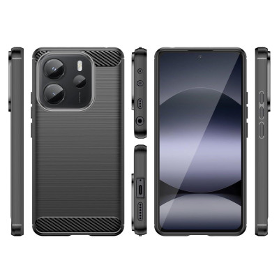 Θήκη Xiaomi Redmi Note 14 4G Spacecase Carbon Σιλικόνης - Black (5905719117986)