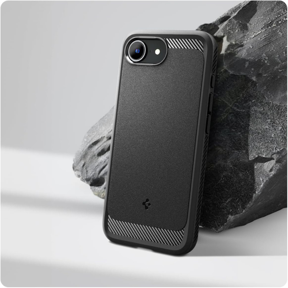 Θήκη iPhone 16e Spigen Rugged Armor MagFit με MagSafe - Matte Black (ACS09152)
