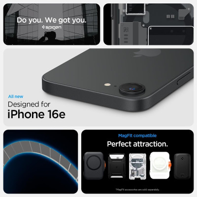 Θήκη iPhone 16e Spigen Ultra Hybrid MagFit Σκληρή με MagSafe - Zero One Black (ACS09141)