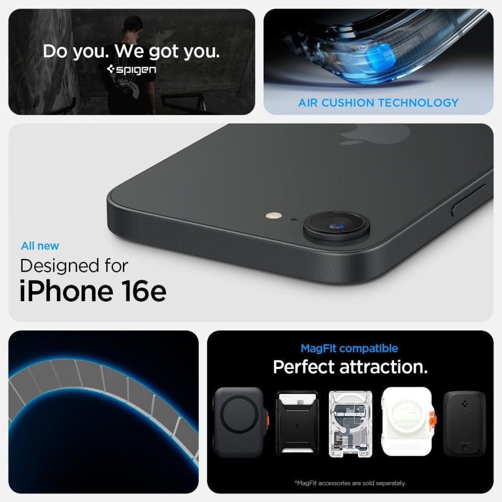 Θήκη iPhone 16e Spigen Ultra Hybrid MagFit Σκληρή με MagSafe - Frost Black (ACS09144)