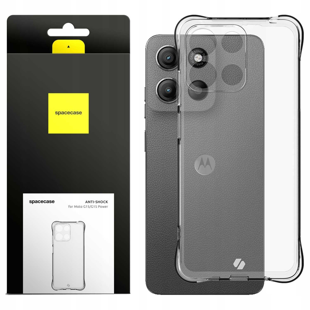 Θήκη Motorola Moto G15 / G15 Power Spacecase Anti-Shock Διάφανη Σιλικόνης 1mm - Clear (5905719117825)