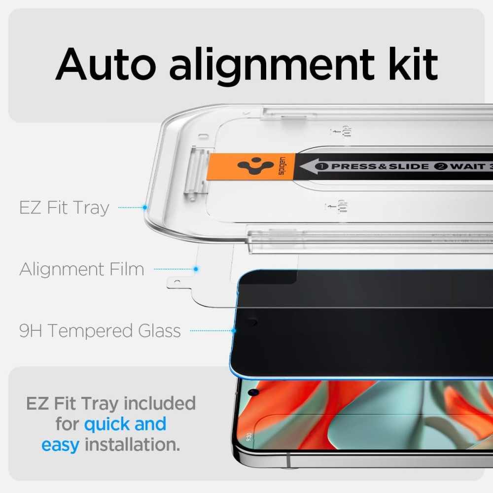 Tempered Glass Google Pixel 10 Pro XL / 9 Pro XL Spigen GLAS.tR EZ Fit Privacy Αντιχαρακτικό Γυαλί Προστασίας Απορρήτου Οθόνης 2 Τεμάχια (AGL09313)