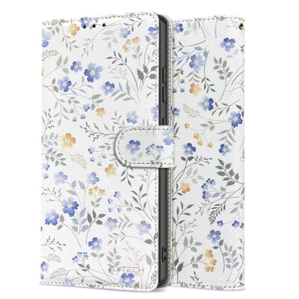 Θήκη Samsung Galaxy A56 Tech-Protect Wallet Πορτοφόλι - Spring Flowers (5906302362196)