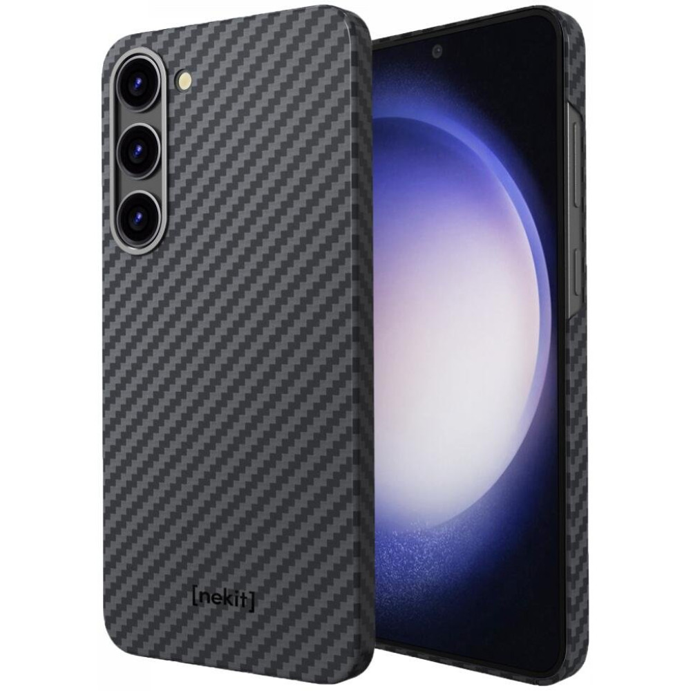 Θήκη Samsung Galaxy S23 Nekit Fiber Σκληρή με MagSafe Aramid Fiber 1mm 1500D Kevlar - Black (8719246462801)