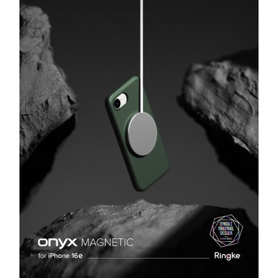 Θήκη iPhone 16e Ringke Onyx Magnetic Σιλικόνης με MagSafe - Dark Green (8800293852780)