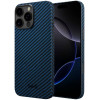 Θήκη iPhone 16 Pro Nekit Fiber Σκληρή με MagSafe Aramid Fiber 1mm 1500D Kevlar - Blue (8719246469565)