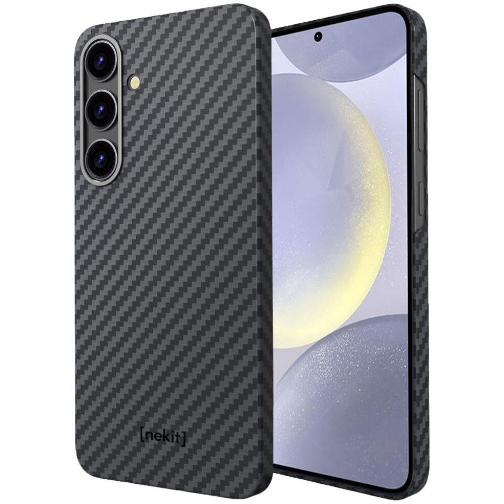 Θήκη Samsung Galaxy S25 Nekit Fiber Σκληρή με MagSafe Aramid Fiber 1mm 1500D Kevlar - Black (8719246469350)