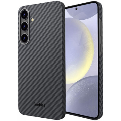 Θήκη Samsung Galaxy S25 Plus Nekit Fiber Σκληρή με MagSafe Aramid Fiber 1mm 1500D Kevlar - Black (8719246469381)