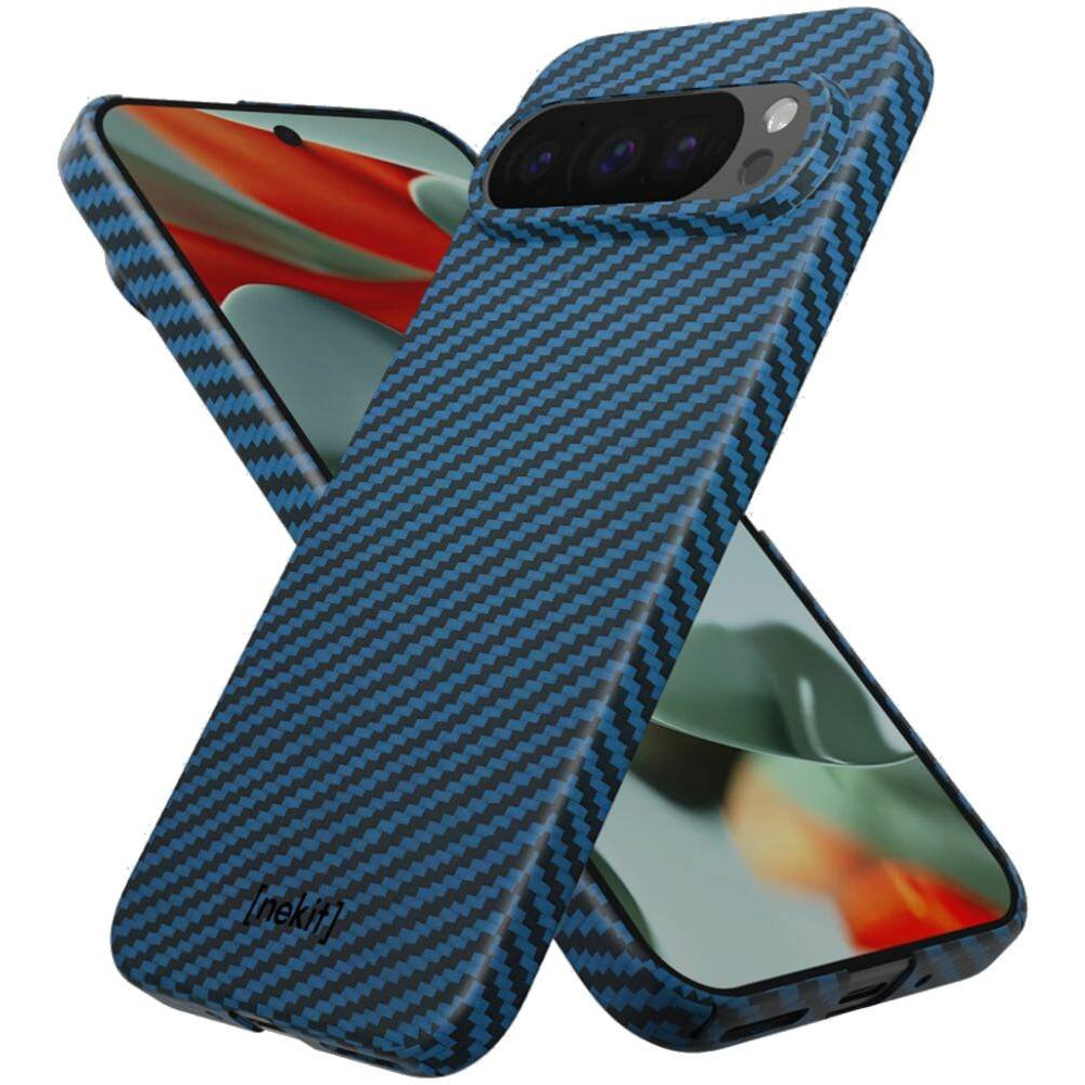Θήκη Google Pixel 9 Pro XL Nekit Fiber Σκληρή με MagSafe Aramid Fiber 1mm 1500D Kevlar - Blue (8719246469718)