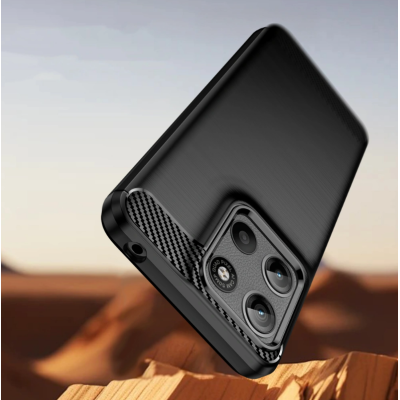 Θήκη Motorola Moto G15 / G15 Power Tech-Protect Carbon Σιλικόνης - Black (5906302361243)